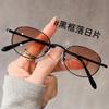 Корейские высококачественные металлические солнцезащитные очки Wind женские индивидуальные хип-хоп ретро овальные маленькие солнцезащитные очки для путешествий фото очки