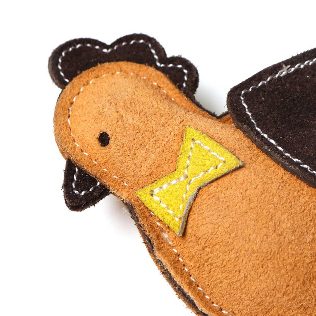 doggyman Игрушка-зубная щетка из коровьей кожи Kukku