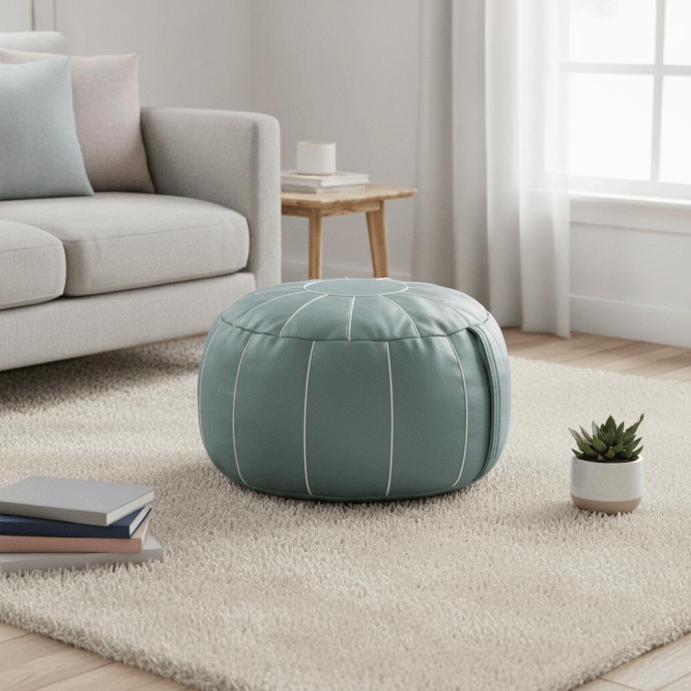Pumpkin Shaped Footstool Seat Bag Unstuffed Pouf Cushion Cover Clothing Storage Bags Footrest