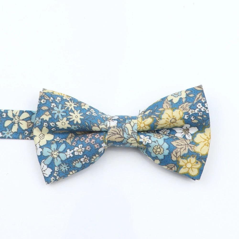Floral Cotton Bowtie Elephants Whales Flower Pattern Parent Children Family Set Colorful Butterfly Wedding Party Accessory Gifts