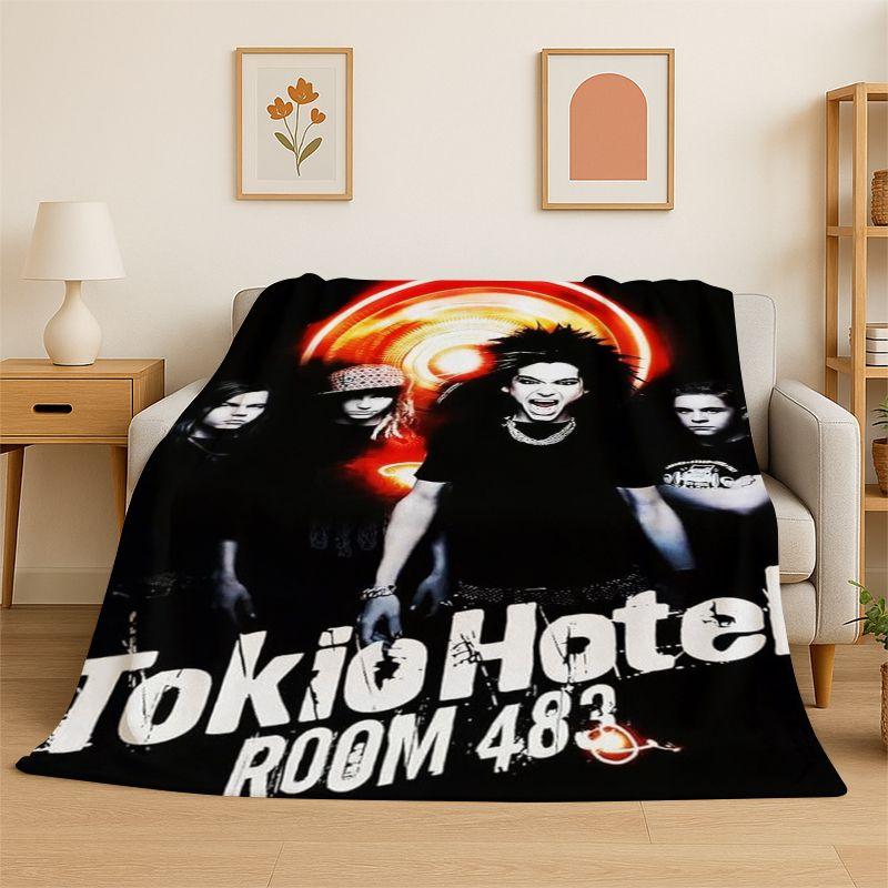 Rock Band Tokio Hotel Билл Каулитц Фланелевое одеяло Мягкое теплое плед для спальни гостиной кровати путешествий кемпинга пикника