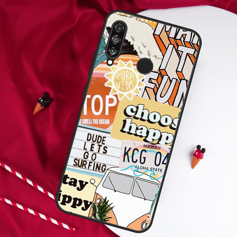 Летний эстетичный коллаж для чехла Huawei Nova 5T 9 10 SE 7i 8i 11i 12i Y73 Y90 Y70 Y72 Y61 Y91 Y60 P20 P40 P30 Lite