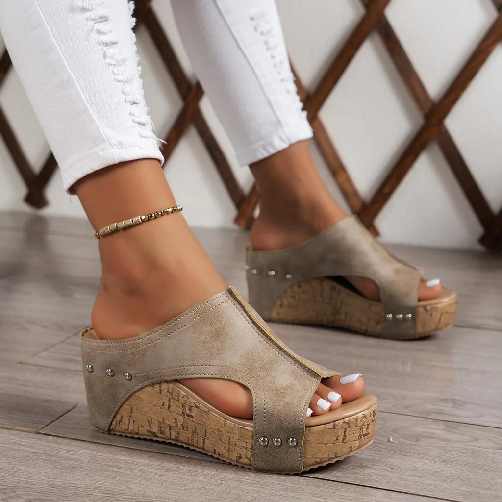 Sandals Shoes Women Summer Soft Women Shoe Slides Women's Sandals Wedge Shoes Woman Platform Heels Slippers Women Footwear
