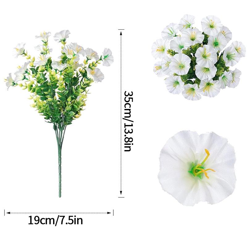 Искусственный цветок ипомеи Устойчивые к УФ-лучам Подвесные цветы Шелковая ипомея Сад Свадебное украшение Уличные подвесные растения