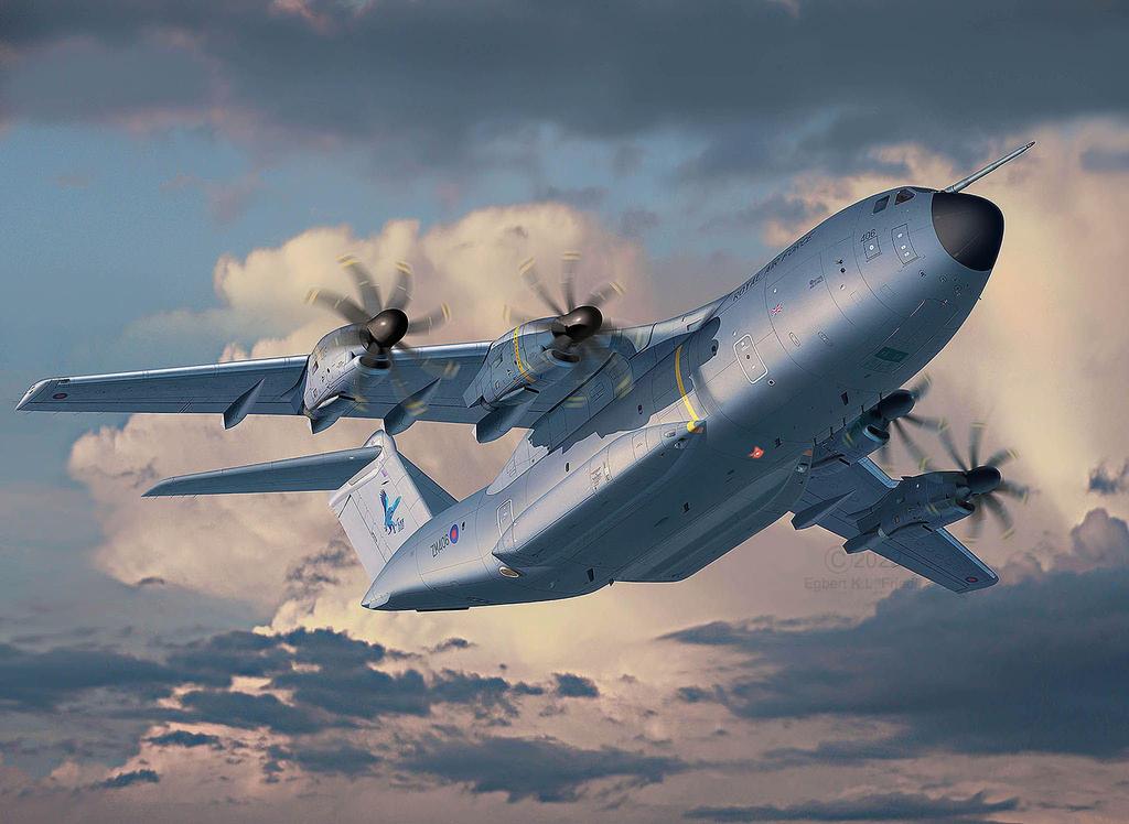 Немецкий самолет Revell Royal Air Force Airbus A400M Atlas Plastic Model 03822 Molding Color (Revell) 1/72