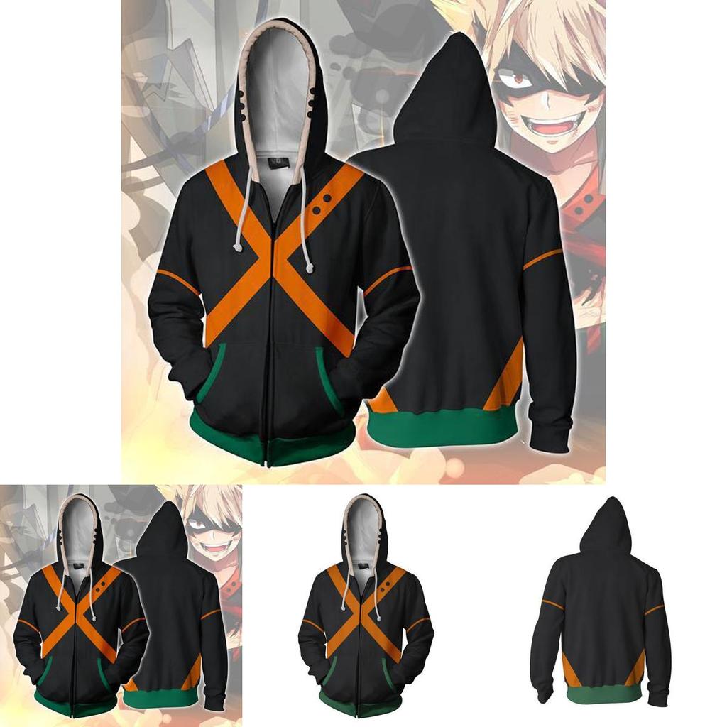 Уютный Свитер-Пальто Худи Куртка My Hero Academia Изуку Мидория Бакуго Кацуки