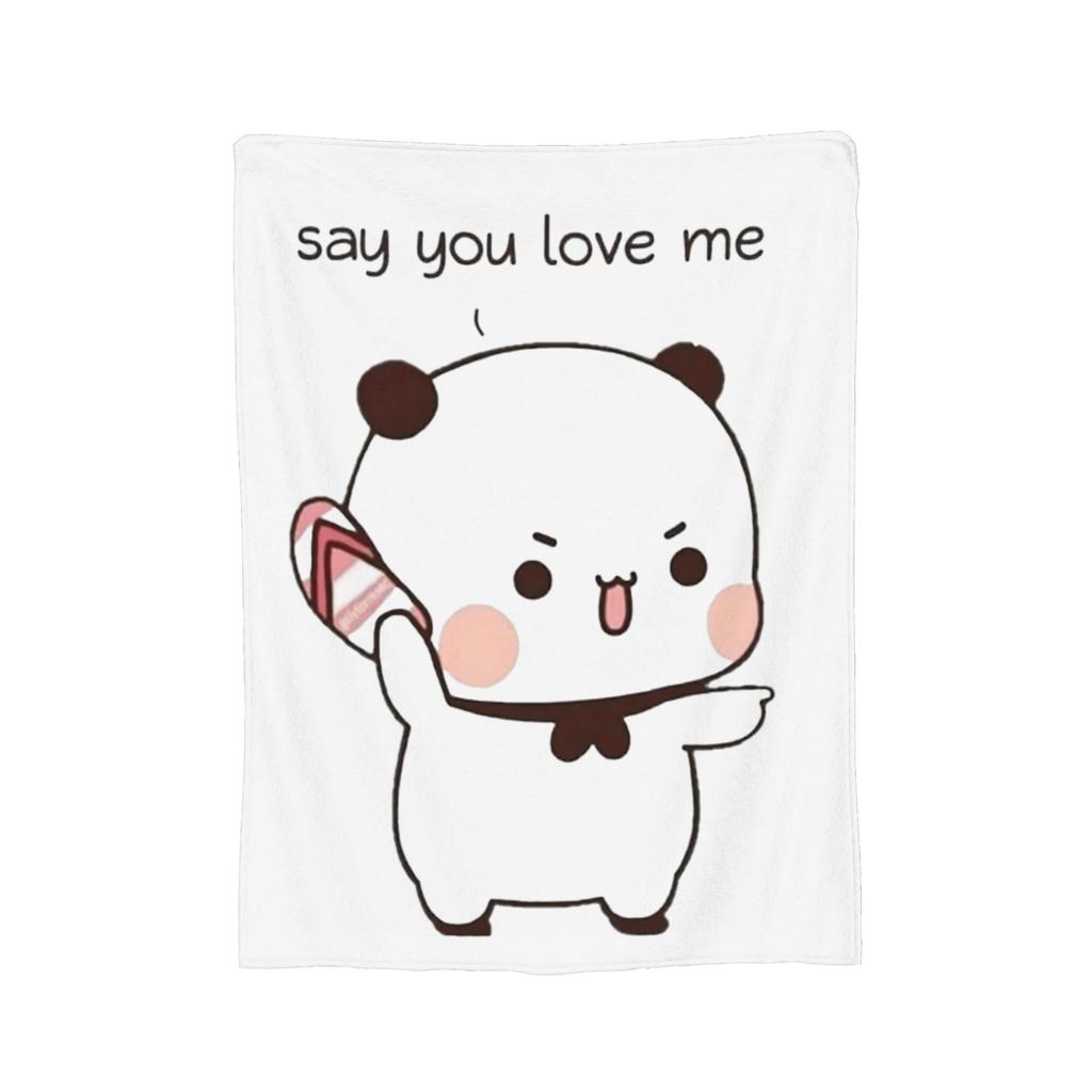 Bubu and Dudu Blanket Velvet Panda And Brownie Bear Couple Warm Throw Blanket for Bedding Couch Bed Rug