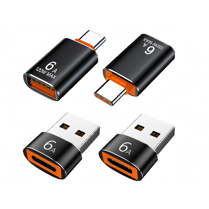 USB to USB C Adapter 4 Pack USB A 3.0 Female to USB C Male OTG Adapter X2 Type C Female to USB Male Adapter X2 Compatible 3