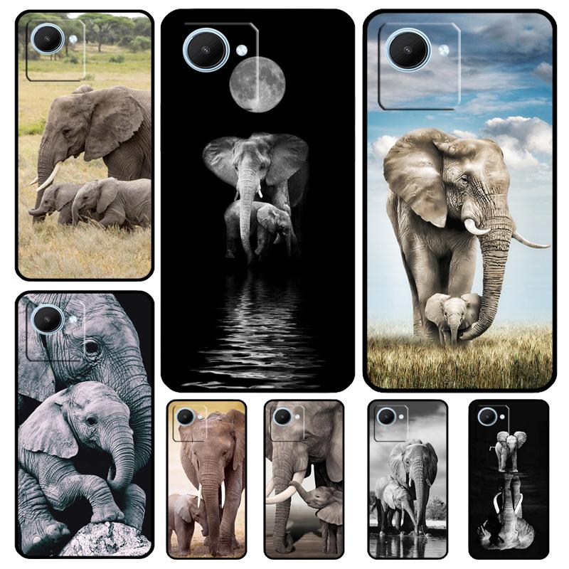 Elephant Baby Nature Case For Realme GT Neo 5 3T 2T 9 11 10 Pro Plus C11 C15 C21Y C25S C30 C31 C33 C35 C53 C55