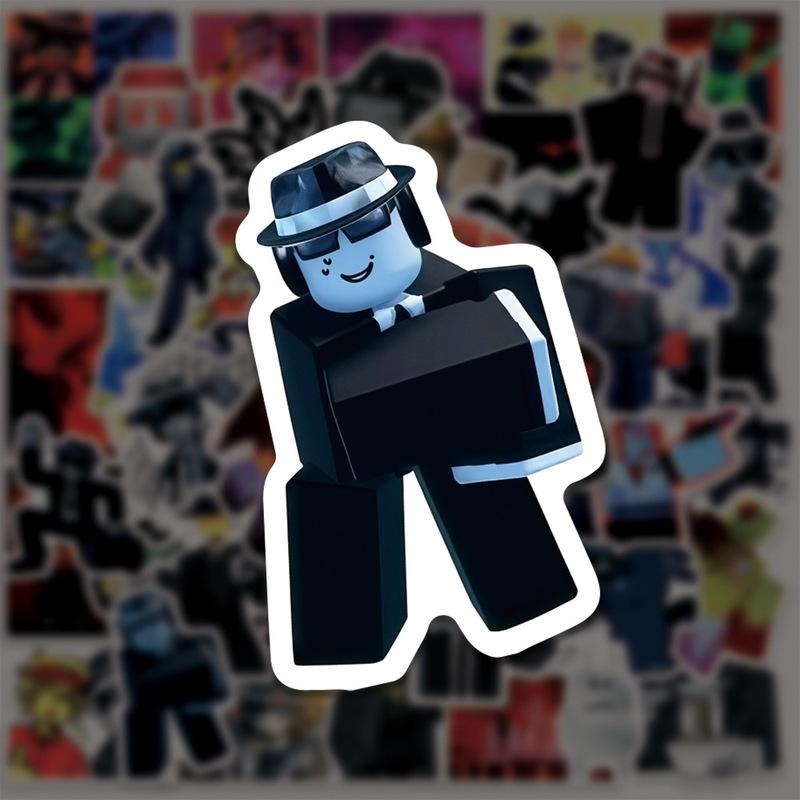 50 шт./набор Новая игра Roblox Forsaken Chance Плюшевые наклейки Наклейки на стакан для воды Наклейки на тетрадь Стикер для ручного учета Стакан Подарки