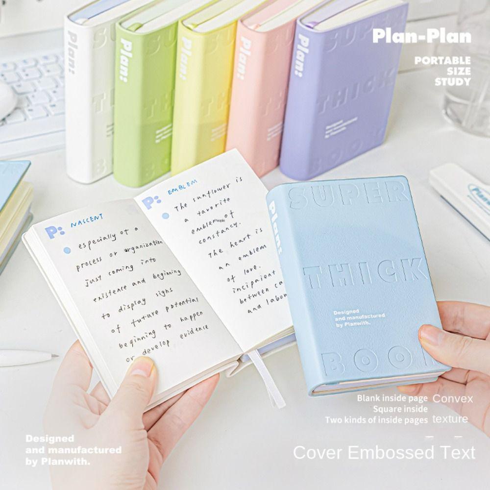 Square Leather Notebook Waterproof Cover Planner Notepad Pocket Notebook Office Use
