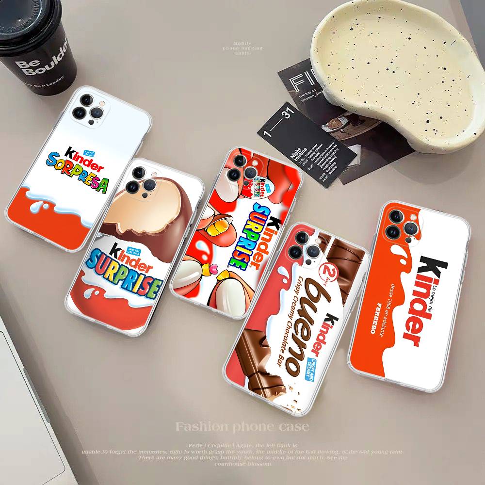 Чехол-футляр для телефона KINDER JOY с сюрпризом Trolly Egg для IPhone 17 16 15 14 13 12 11 Pro XS Max Plus Мягкий силиконовый чехол