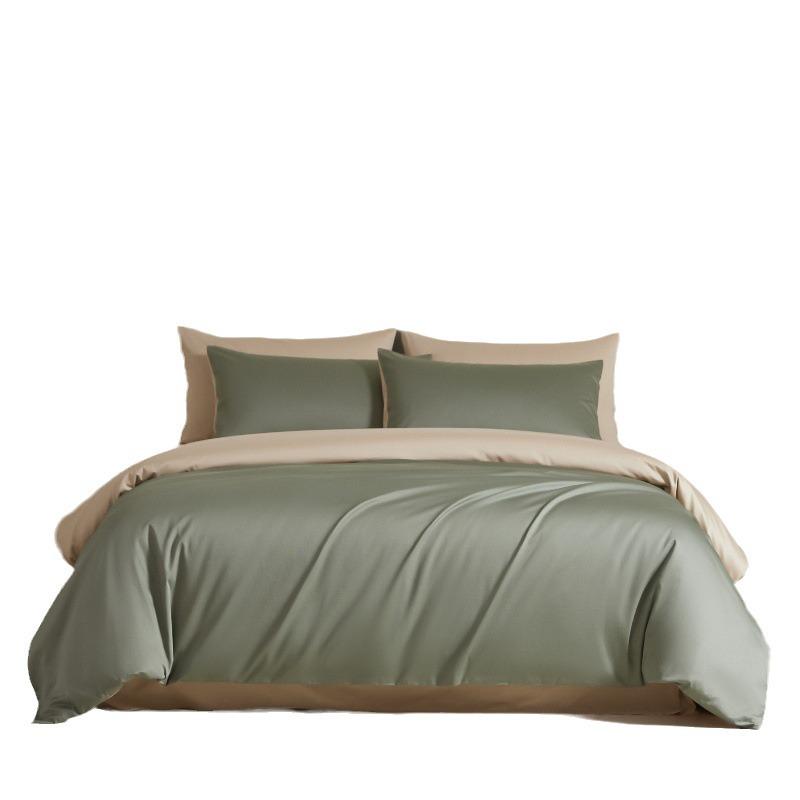 Four-Piece Premium Xinjiang Long-Staple Cotton Bed Set: 100% Pure Cotton Duvet Cover, Sheet, and Fitted Sheet - Nantong Home Textiles