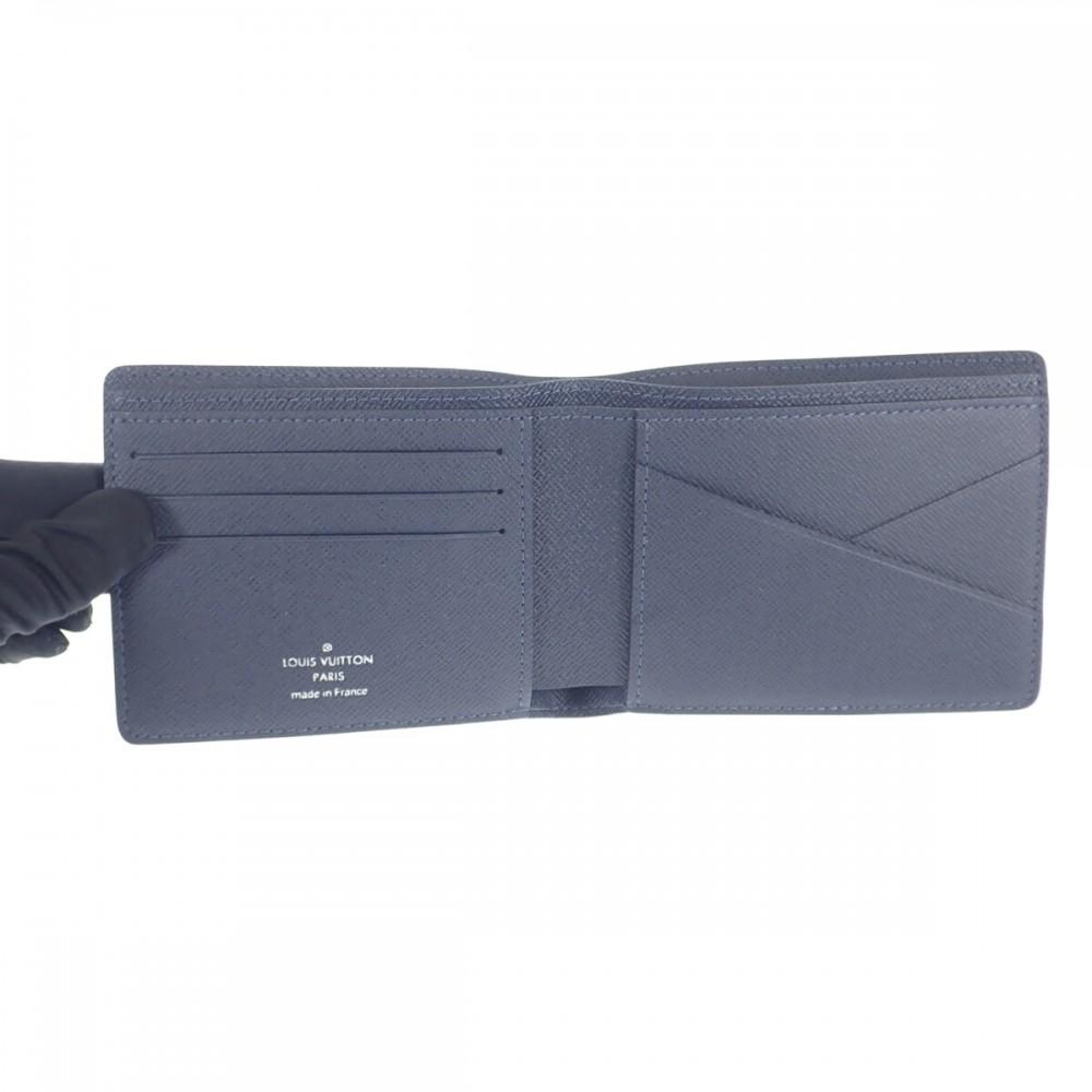 LOUIS VUITTON  M30530 Bifold Wallet Blue Marine Taiga mens