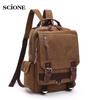 Small Canvas Travel Multifunctional Shoulder Men Women Laptop Rucksack School Daypack