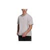 Adidas T Shirts Unisex Gray Pink Crew Neck Moderate Straight Fit HU0123