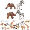 Realistic Static Zoo Animal Figurines Made Of Durable Pvc Lion Bear Panda Tiger Giraffe Mini Models