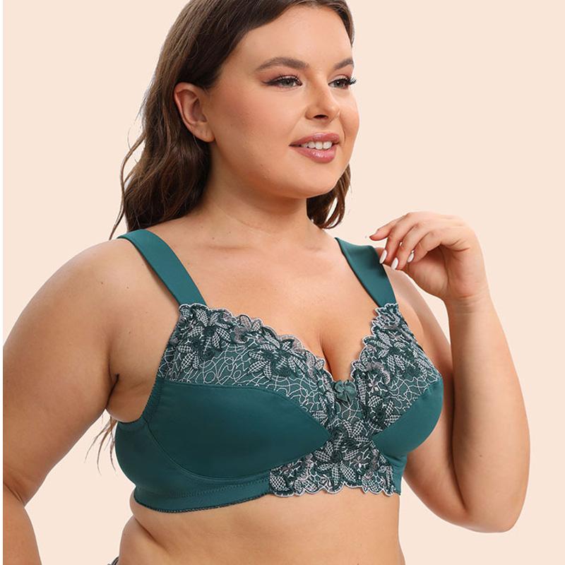 Бюстгальтер с широкой чашкой и ламинированной губкой, бюстгальтер больших размеров без косточек