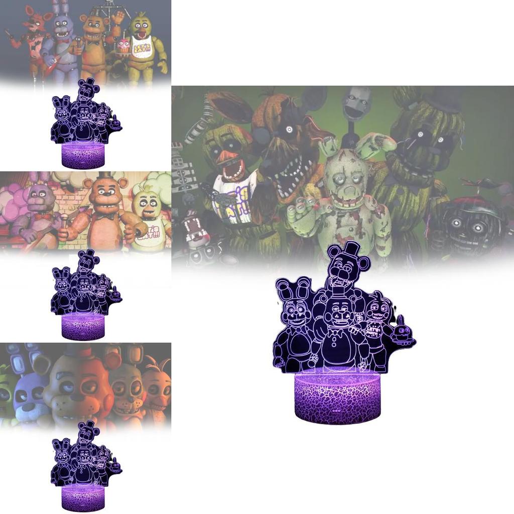 Светодиодный ночник Five Nights At Freddys Животное с пультом дистанционного управления для декора детской комнаты