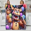 Фланелевое одеяло Five Nights At Freddy' Мягкое теплое плюшевое покрывало Легкое одеяло Чехол для дивана кровати Подушка для сна Кемпинг Подарок для фанатов FNAF