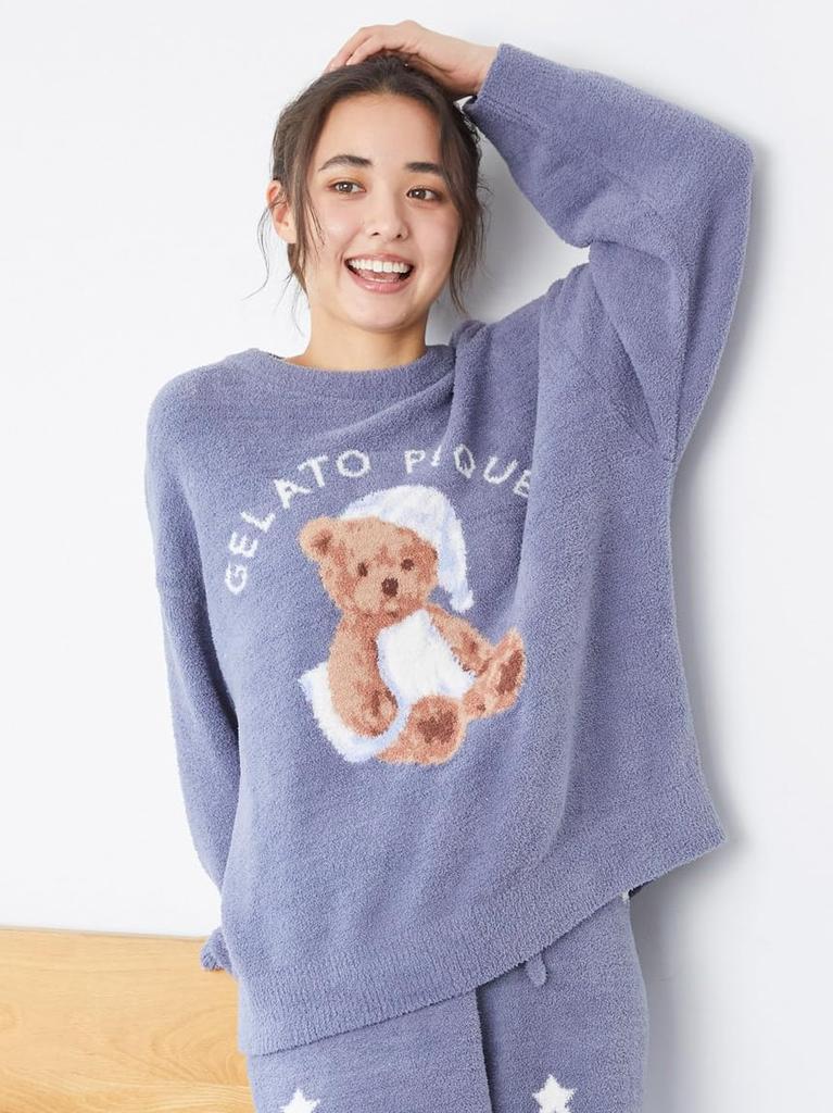 GOOD NIGHT BEAR JQD Pullover PWNT244087 OWHT Free Size [Gelato Pique] Women's