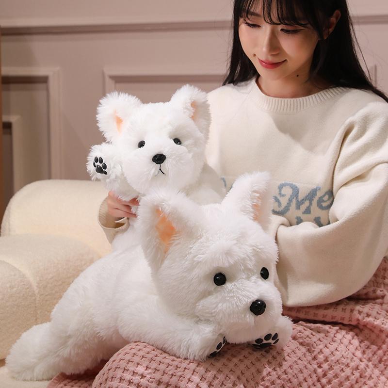 Мультяшный вест-хайленд-уайт-терьер плюшевая игрушка милая мягкая плюшевая кукла собака домашний декор подарки для друга