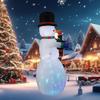 2.4M/8FT Inflatable Toys Christmas Decorations Snowman and Santa Built-in LED Lights Up Model Ornaments Xmas Party Decor Props