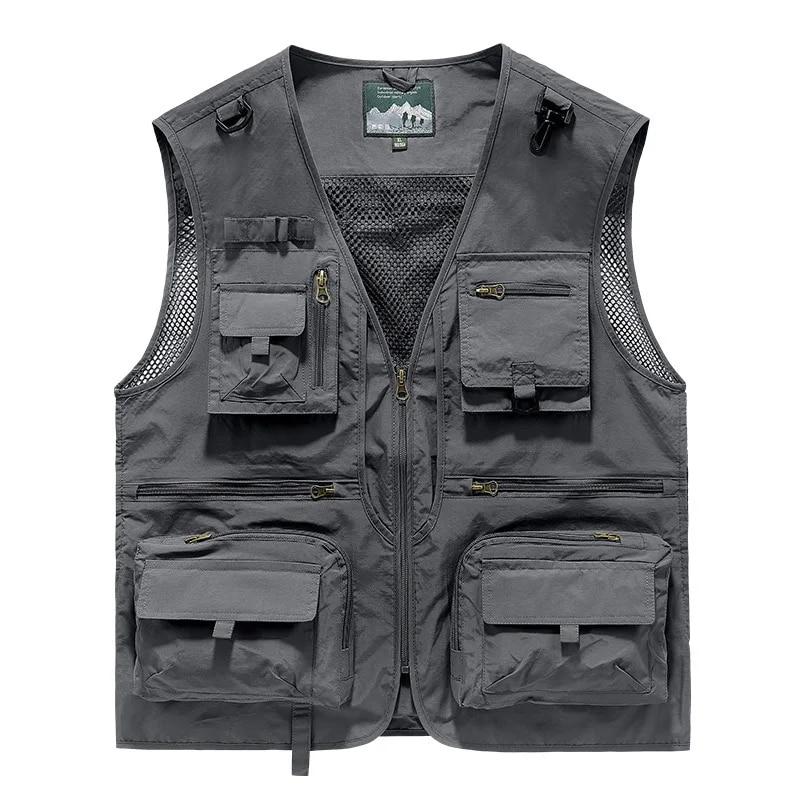 Outdoor Leisure Vest Men's Multi-Pocket Breathable Outdoor Sports Coat High-Quality Design Leisure Vest Men