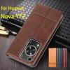 Роскошный магнитный адсорбционный кожаный чехол для Huawei Nova Y72 Flip Cover Защитный чехол Capa Fundas Coque