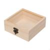 Elegant Wooden Jewelry Storage Box with Glass Lid