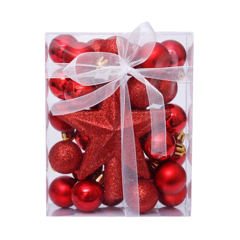 30pcs Christmas Balls Set Xmas Tree Ornaments Baubles Birthday Party Wedding Event Decor Supplies