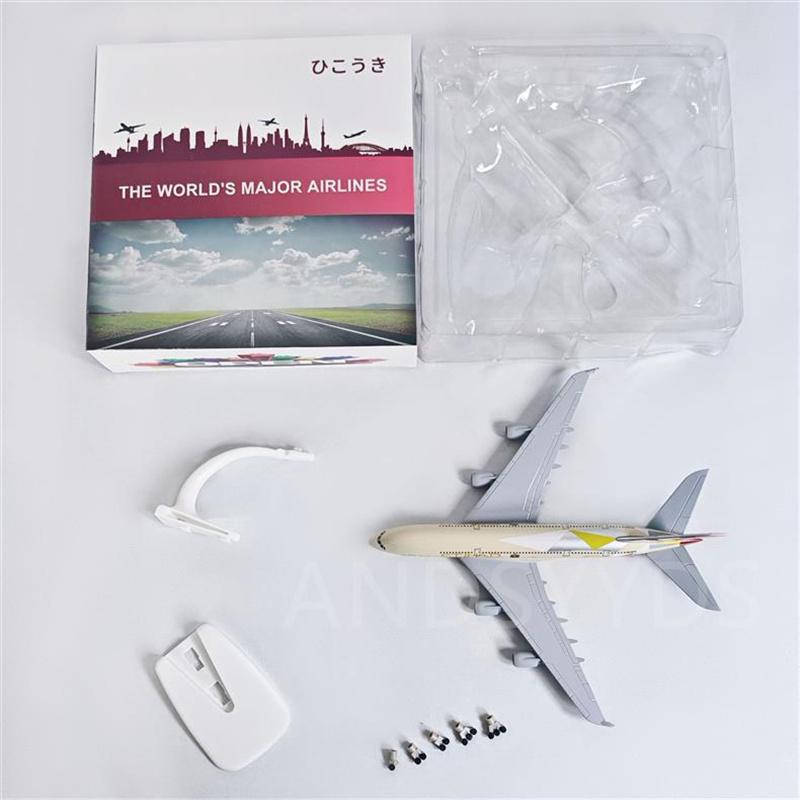 A380 20см Etihad Самолет Литой Металлический Сплав Авиалинии 1/400 Масштаб Самолет Со Стендом Модель Миниатюрный Самолет Коллекционные Подарки