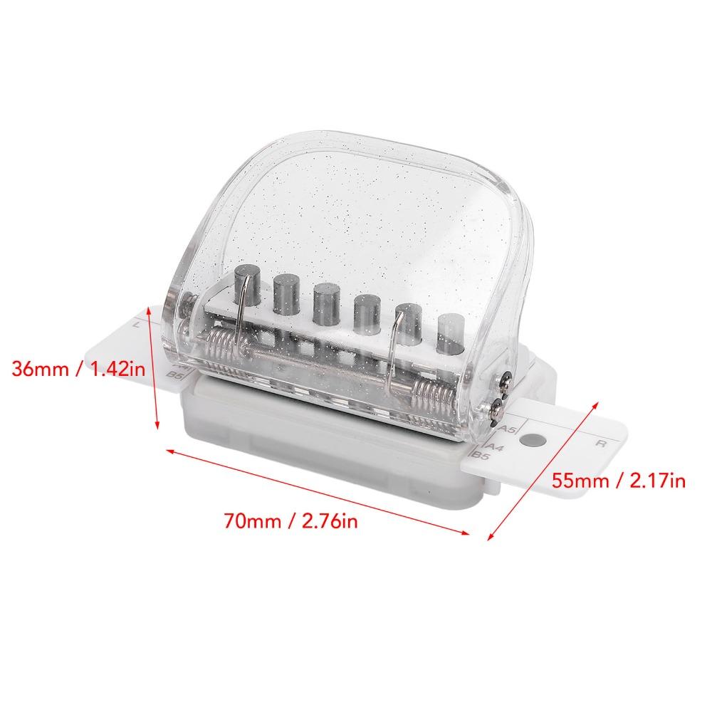 Mini Size 6 Hole Paper Punch Portable Binding Machine DIY Office Hole Punch Craft Business