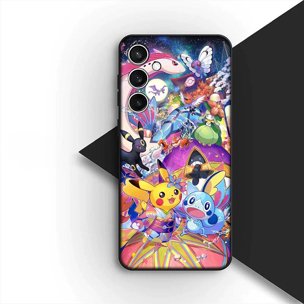 Cover for Samsung Galaxy S24 S25 S23 FE Ultra Plus S7 Edge S25+ S23+ A56 5G Casing Phone Case Lovely P-Pokemons P-Pikachus GO