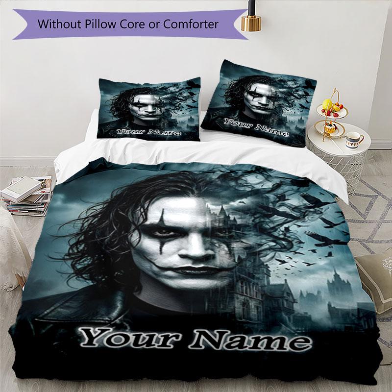 3pcs Custom Name "Dark Gothic Romance" Bedding Set Printed Bedding Set Duvet Cover Closure Includes 1 Duvet Cover & 2 Pillowcases Bedroom Decor