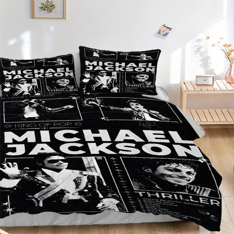 3Pcs Michael Jackson Thriller Poster Bedding Sets For All Sizes New 3D Printed Bed Cover Comforter Duvet Cover Pillowcase Bedroom Decoration