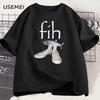 Футболка с мемом о неправильно написанном слове "рыба" от Fih Shoes для мужчин и женщин, забавная юмористическая футболка Y2k, дизайнерская мужская одежда, повседневный мужской топ с коротким рукавом