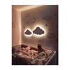 Set Of 2 Cloud Night Light Baby Kids Room Wall Decoration Lighting Wooden Night Lamp
