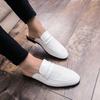 One Pedal Lazy Men's Doudou Shoes Personality Trendy Small Leather Shoes Bag Head Half Slippers Men's Leather Shoes