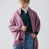 ABRAHAM MOON Merino Wool Shawl 70cm - Royal Pink
