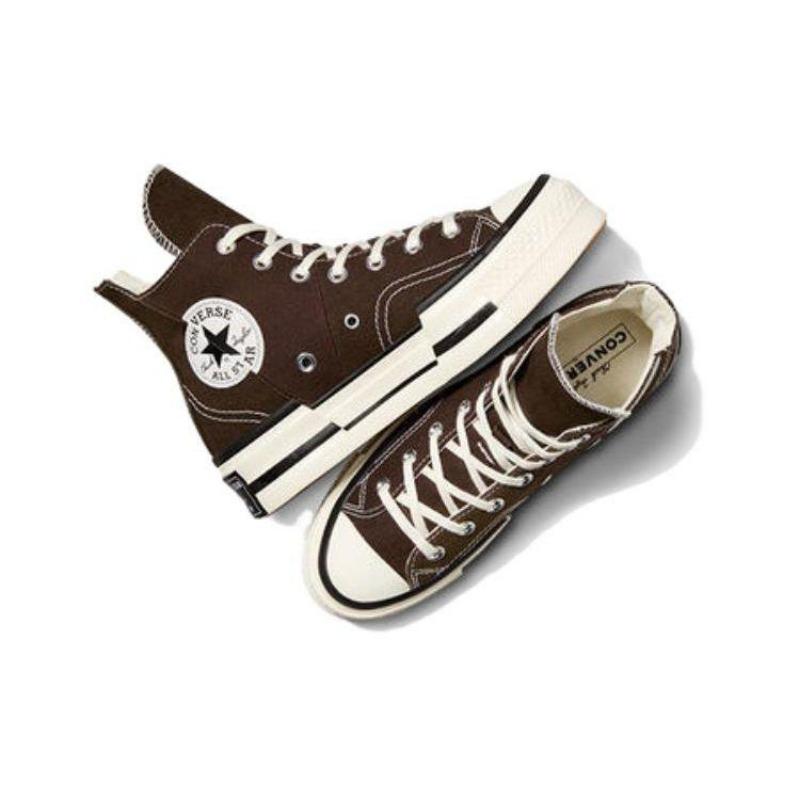 Converse Chuck 70 Plus Unisex High Canvas Shoes Daily Versatile Wear-resistant Breathable Brown A08095C