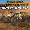 Новый высокоскоростной гоночный внедорожник 4WD RC Car 50 км/ч или 80 км/ч Супер бесщеточный высокоскоростной радио 4x4 Off Road Super Fast Drift Racing RC Truck Vehicle