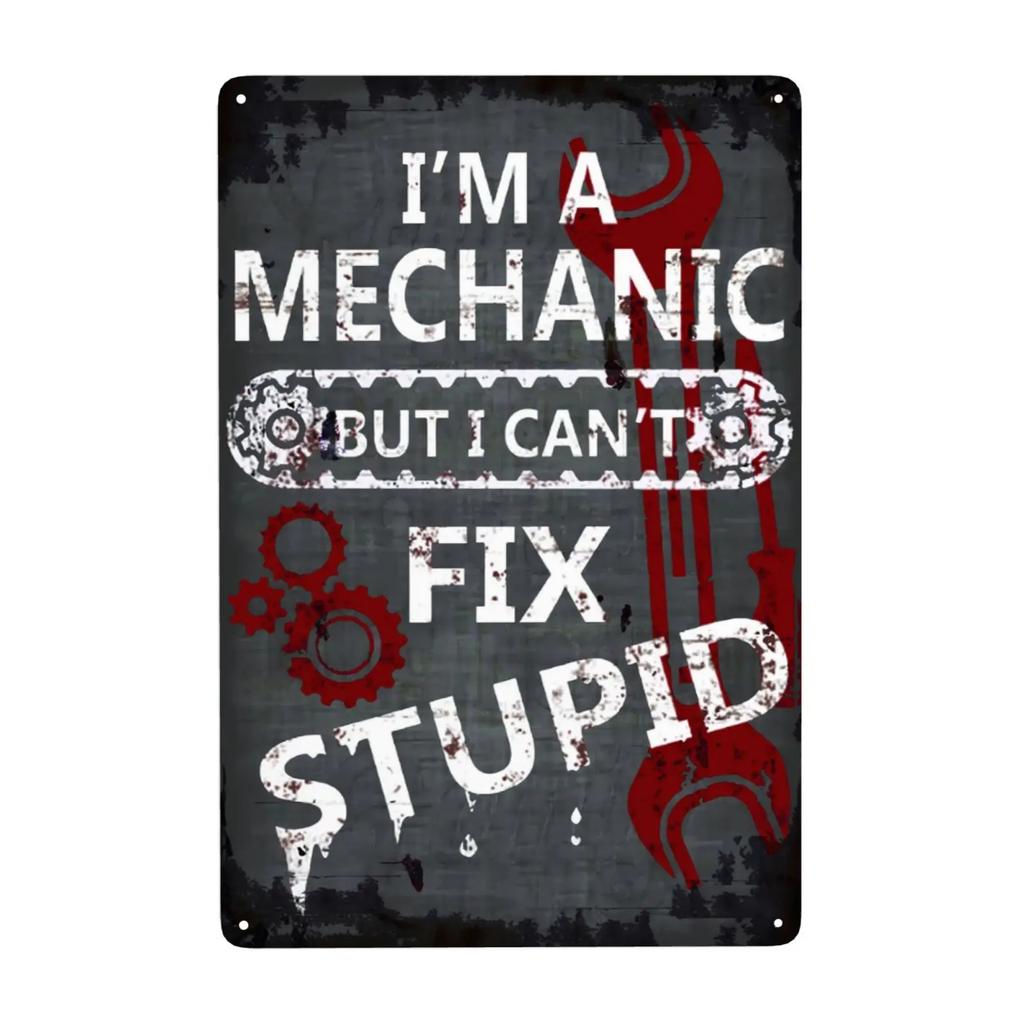 1pc, Full Service Garage Sign,Mechanic Car Service Parts Repairs Vintage Metal Signs for Cafe Bar Shop Wall Decor 8x12 Inch