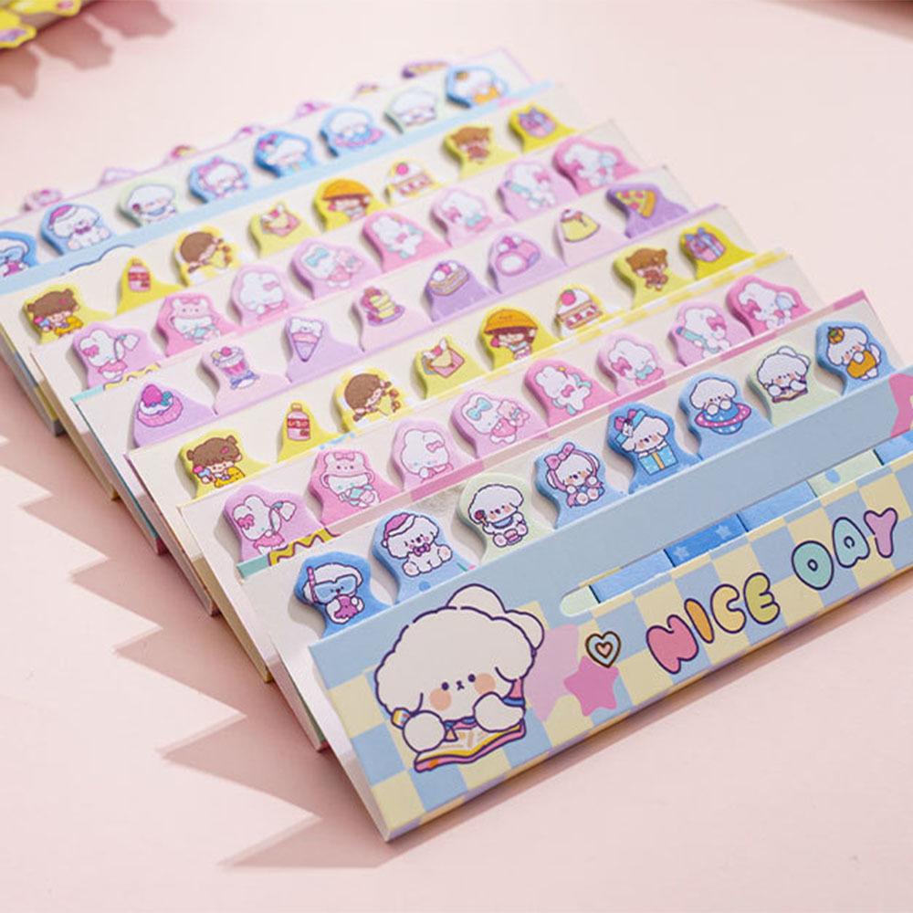 1 шт. Канцелярские принадлежности Kawaii с изображением мультяшных животных, маркеры, блокноты, закладки, флажки, индексные вкладки, липкие заметки, этикетки, бумажные наклейки