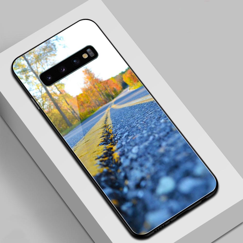For Samsung S10e Glass Back Cover Case Road Shell Note 8 Case for Galaxy S8 S9 S10 Plus Note 8 9 10 Plus S10e S20 Plus Ultra S22