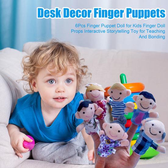 6Pcs Finger Puppet Doll for Kids Finger Doll Props Interactive Storytelling Toy for Teaching And Bonding