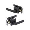 Square Three-pole Handle Lock Aluminum Zinc Zinc Alloy Interior Bedroom Burglar Lock  Bathroom