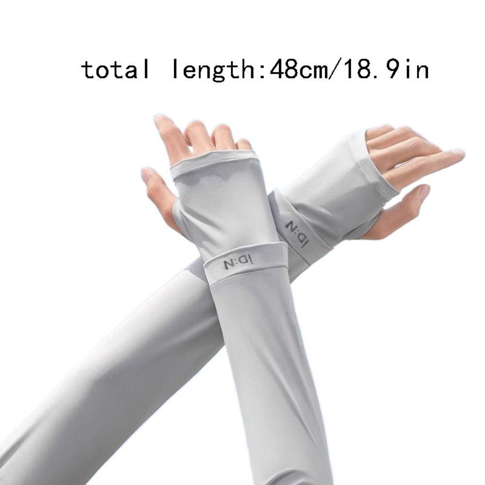 Anti-UV Ice Silk Sleeves UV Insulation Sun Protection Sunscreen Sleeve Long-sleeved Glove Arm Covers Cycling Gloves Outdoor