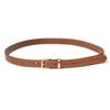 Halden (W) Simple Western Gold Square Cowhide Leather Belt (T015_tan)