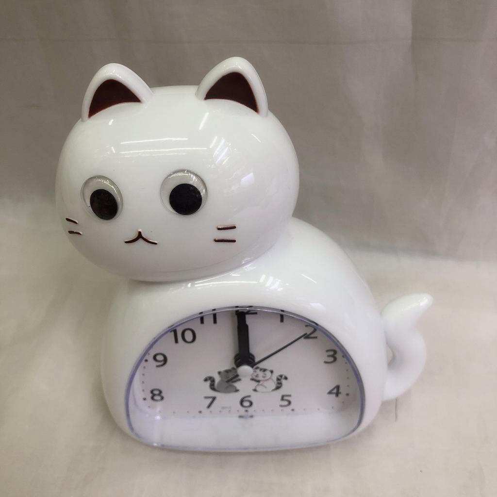 Cute Kitten Creative Multifunctional Student Alarm Clock Silent Bedside Cartoon Gift Alarm Clock